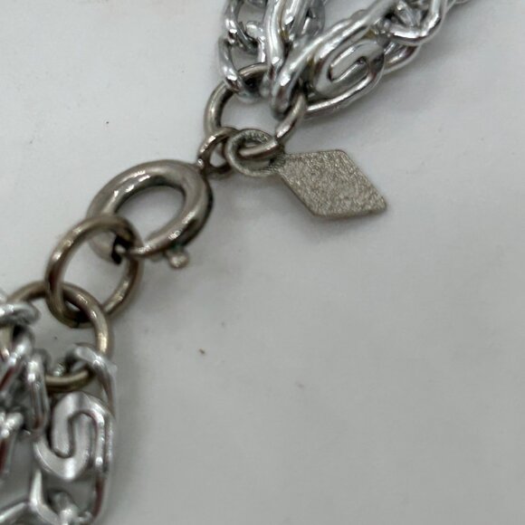 Vintage Sarah Coventry Necklace & Bracelet Silver-Tone 4 Strand lightweight. - Picture 8 of 11